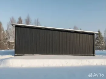 Гараж из сэндвич панелей под ключ 100 м2